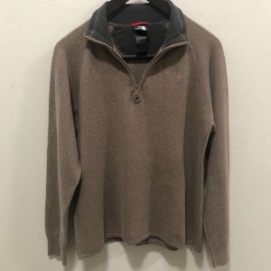 The North Face - Men’s Brown Quarter Zip-Up